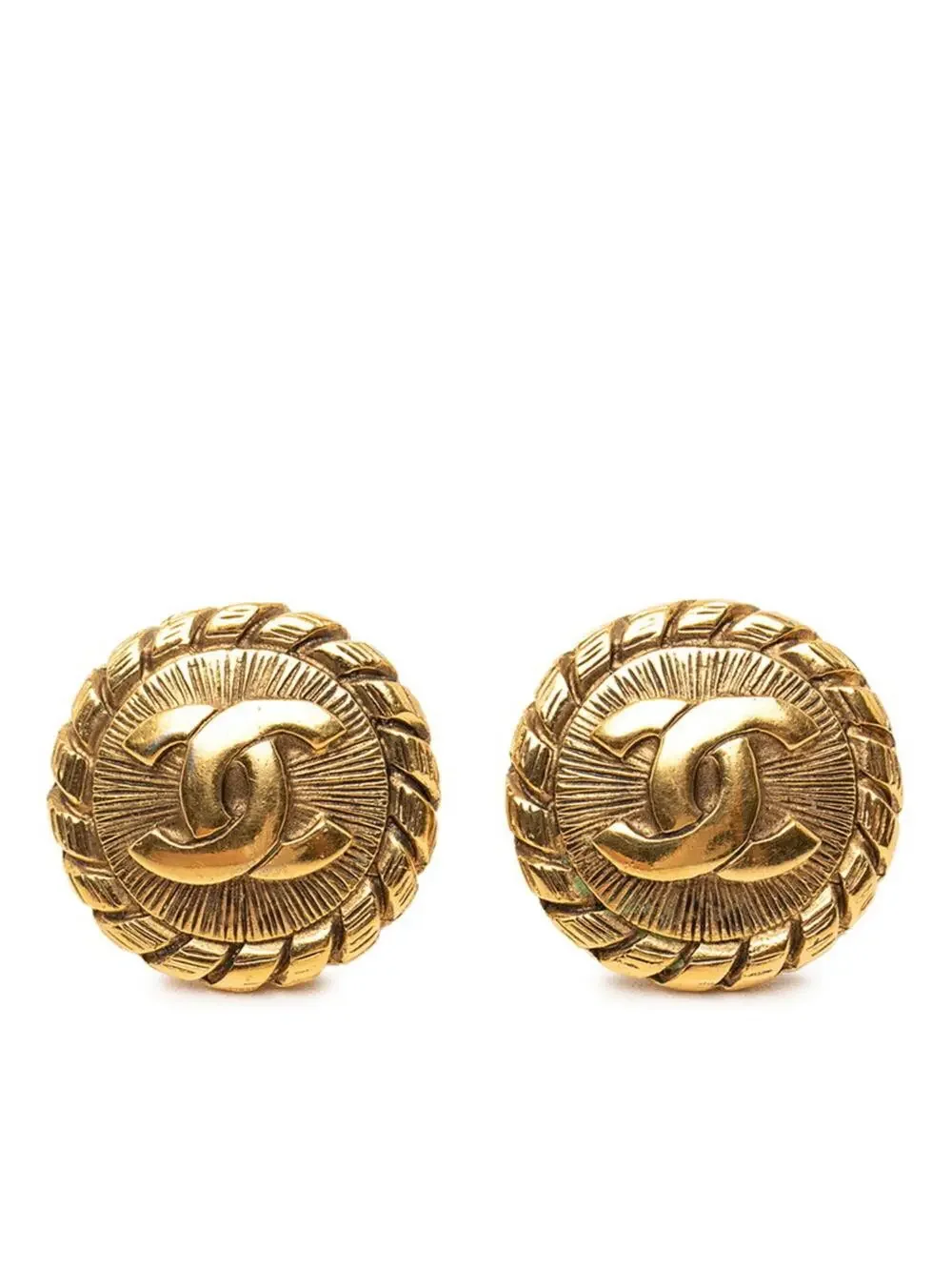 Chanel Cc Logo Clip-On Earrings Metal #343214C61B